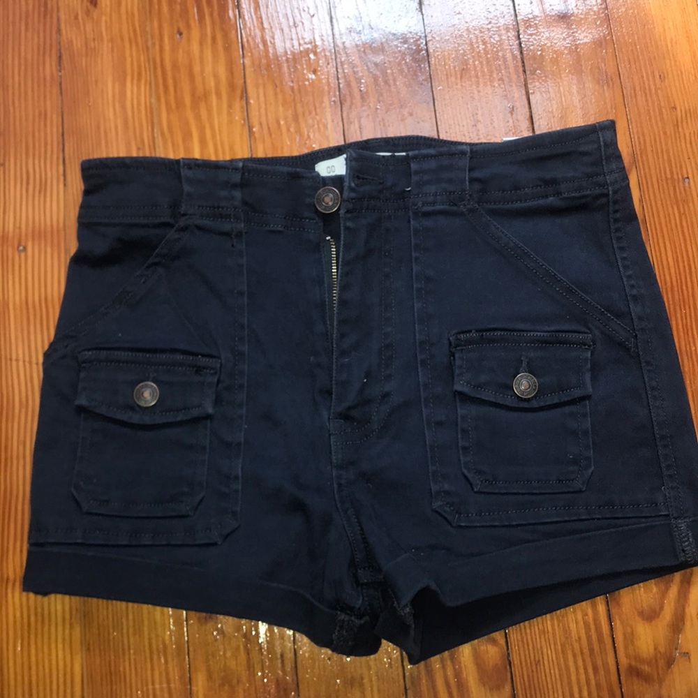 navy jean shorts